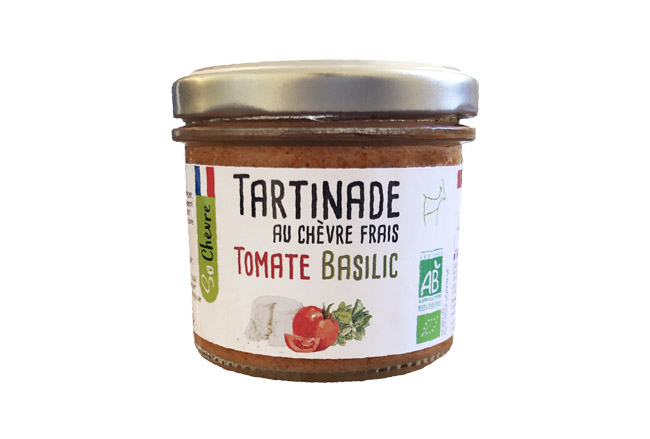 Tartinade au chèvre frais - Tomate & Basilic